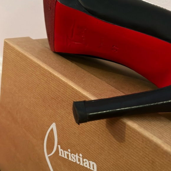 Christian Louboutin Black Bruges Platform Heel size 37 - Picture 15 of 17